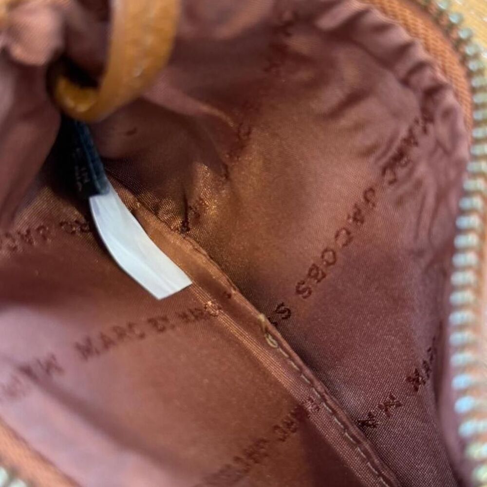 NWT Marc by Marc Jacobs Brown Tan Leather Keychain Card Wallet Coin Pouch - Picture 4 of 7